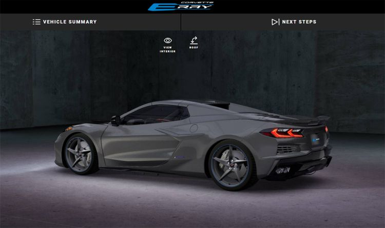 Некоторые опции гибридного спорткара Chevrolet Corvette E-Ray засветились в конфигураторе на сайте производителя