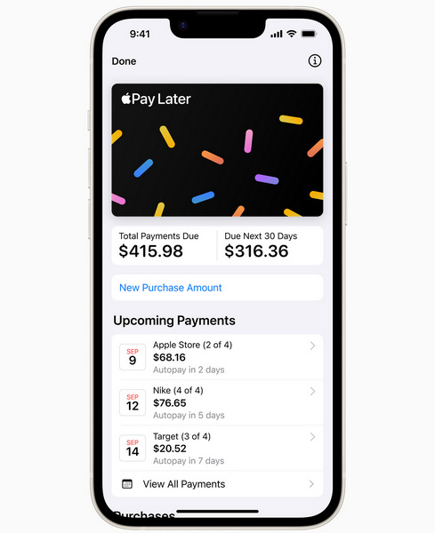 Apple запустила Apple Pay Later — сервис беспроцентной рассрочки на сумму до $1000