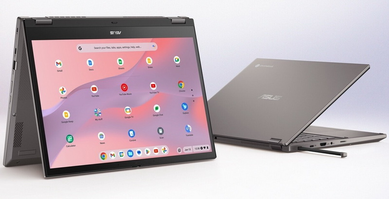 ASUS представила хромбук Chromebook CX34 Flip, который можно использовать как планшет