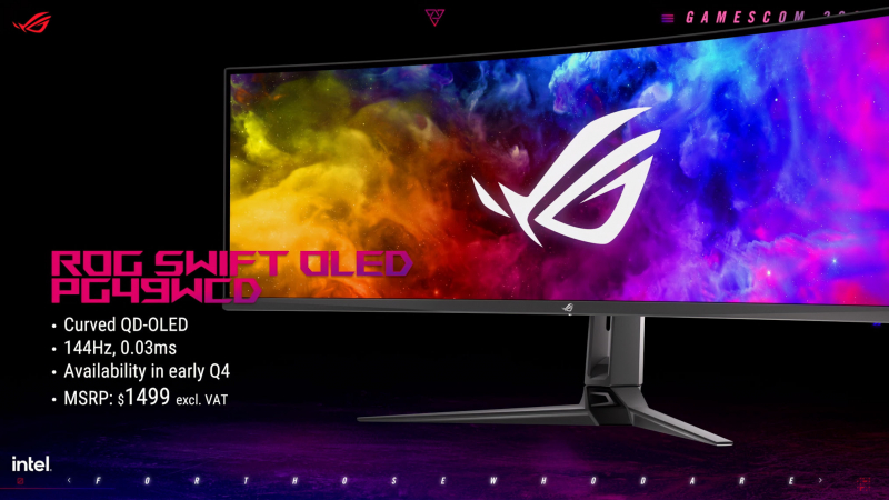 ASUS представила 31,5-, 34- и 49-дюймовые игровые мониторы ROG Swift на OLED-матрицах с частотой обновления до 240 Гц