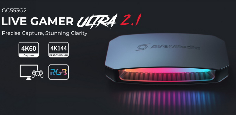 AVerMedia выпустила внешнюю карту видеозахвата Live Gamer ULTRA 2.1 с поддержкой HDMI 2.1