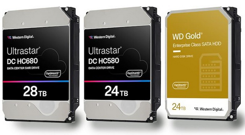 WD начала массово поставлять 24-Тбайт HDD с CMR-записью и наращивает производство SMR-дисков на 28 Тбайт